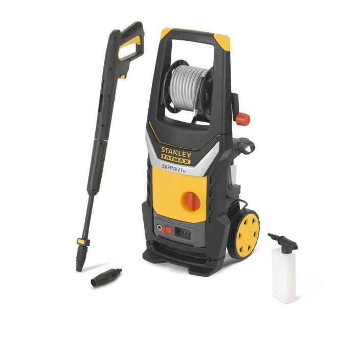 STANLEY FATMAX Nettoyeur haute pression 2000 W - Pression max 145 bar - Débit Max 450 L/h - Dévidoir tuyau 8 m - Pompe Alu