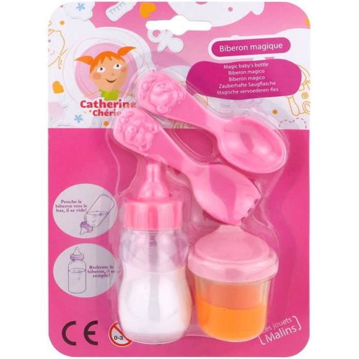 Biberon Magique Pour Poupées - 7 Pièces Avec Tétines - Idéal Pour Jeu De Rôle Et Soins De Bébé