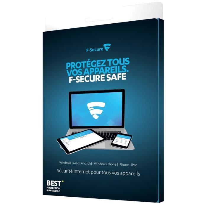 F Secure Safe- 3 appareils / 1 an - Sécurité Internet
