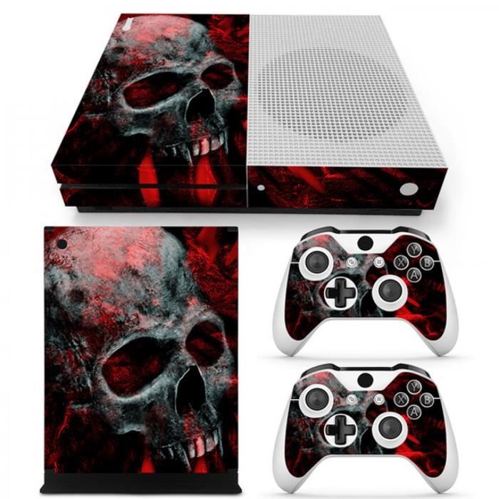StickerDecal Autocollant Xbox ONE S Skull rouge smoke Prix pas