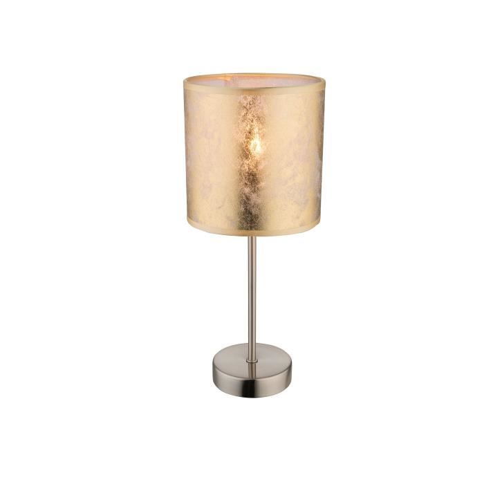Doré Tissu Ø Lighting Globo H Cm Poser Interrupteur 15 X 35 Lampe Mat À OPXZ8wNkn0