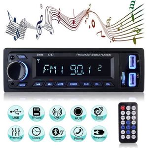 Autoradio Bluetooth, MEKUULA Radio de Voiture Stéréo Vidéo FM Radio 4x60W Poste, 1 DIN Radio de Voiture Audio USB-SD - Lecteur MP Autoradio Bluetooth, MEKUULA Radio de Voiture Stéréo Vidéo FM Radio 4x60W Poste, 1 DIN Radio de Voiture Audio USB-SD - Lecteur MP