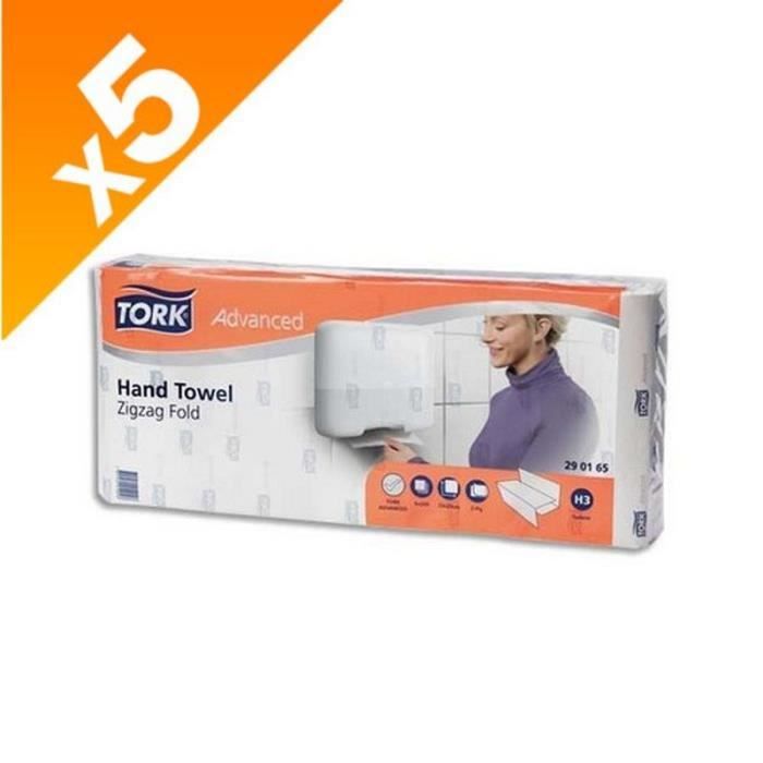 TORK - Lot de 5 paquets de 250 essuie-mains