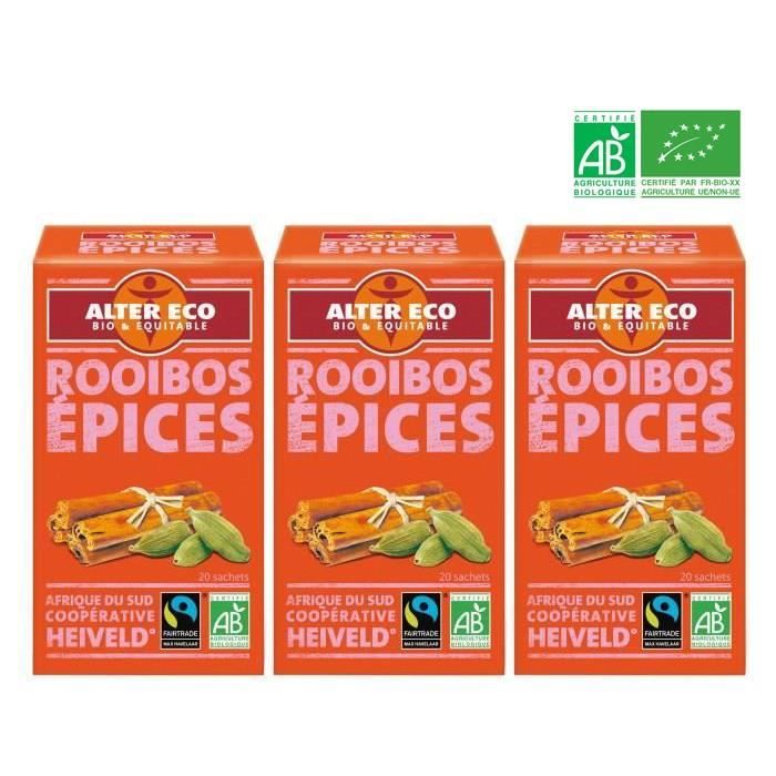 ALTER ECO Rooïbos aux épices Bio - 3x 40 g