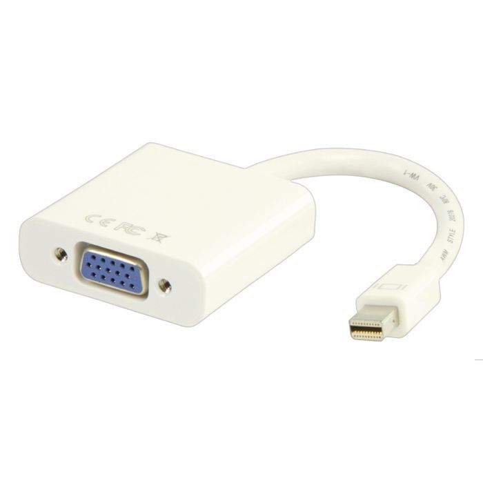 VALUELINE VLMP37850W0.20 Câble Mini DisplayPort vers VGA Femelle - 0.20 m - Blanc