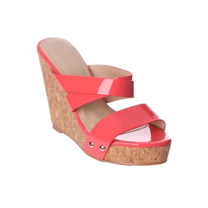 En Rose Achat Talon Sandales Vente Compensé Liège… Sandale srdCQth
