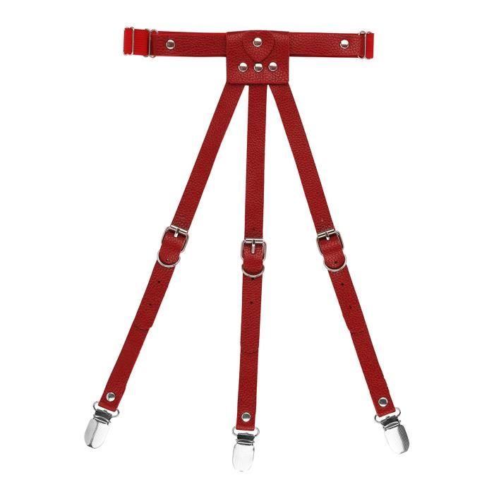 Ceintures de jarretelles /¨/¤ /¨/¦lasticit/¨/¦ f/¨/¦minine r/¨/¦glable Punk Thigh Garter Metal Clip