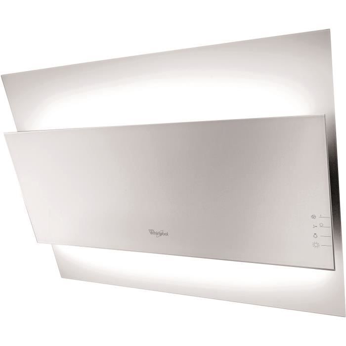 WHIRLPOOL AKR457AL - Hotte - Recyclage ou Evacuation - 660m3 air max / h - 62 dB max - 3 vitesses - L 60 - Noir