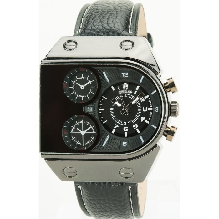 Montre Bellos Pour Fille - Cadran Beige, Bracelet Cuir Rose, Fournie Avec Boîte + Pile