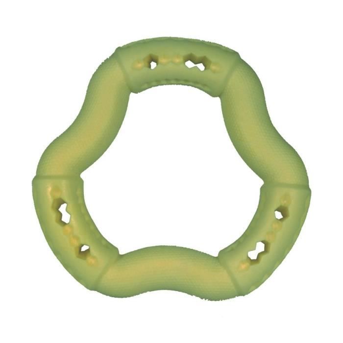 VADIGRAN Anneau en TPR - 12 cm - Vert pomme - Pour chiens