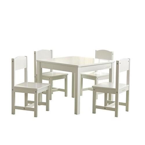 KIDKRAFT - Table et 4 chaises enfant en bois Farmhouse - blanc