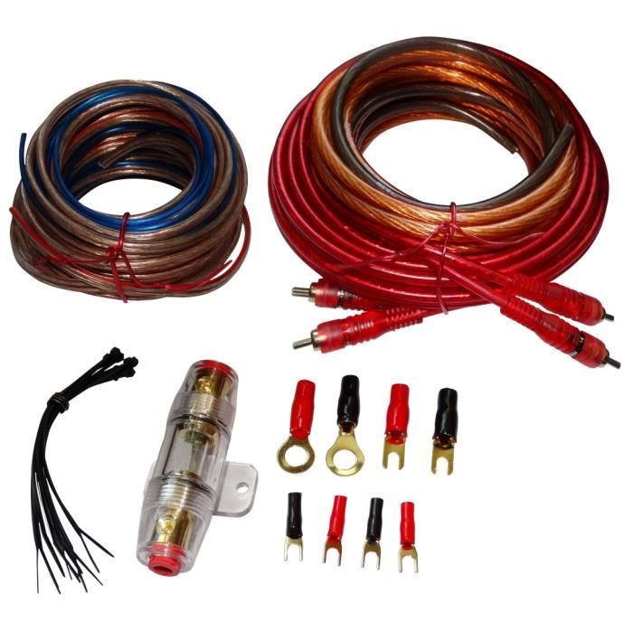Aerzetix C12349 Kit câbles câblage pour montage amplificateur ampli