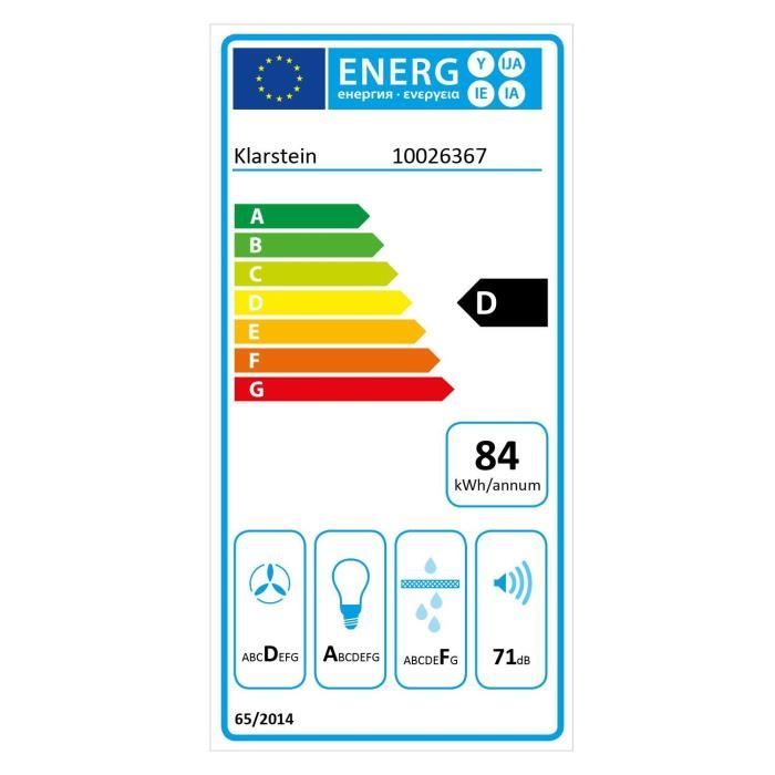 Klarstein GL90WSB - Hotte aspirante murale design1