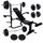 CCLIFE Banc de musculation + Set haltères + disque