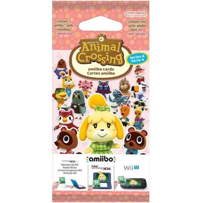 Paquet de 3 cartes  Animal Crossing Serie 4
