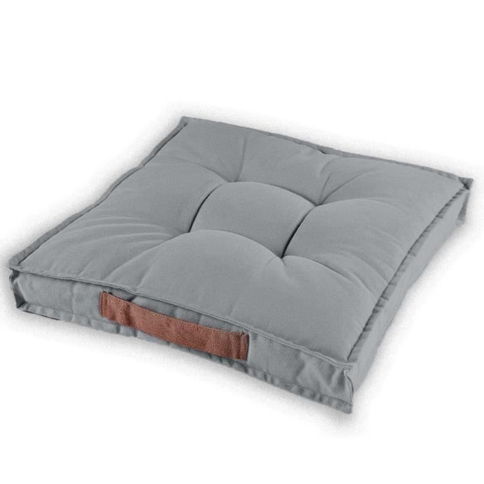 TODAY Coussin de sol Cabane de Plage 100% coton - 45x45x12 cm - Ecume