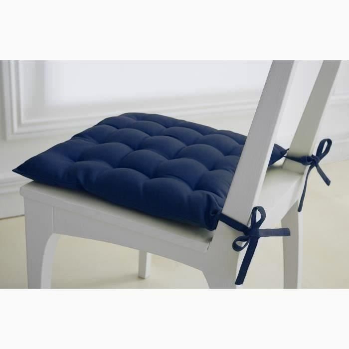 TODAY Assise matelassée 40x40cm 100% coton 16 points Orage