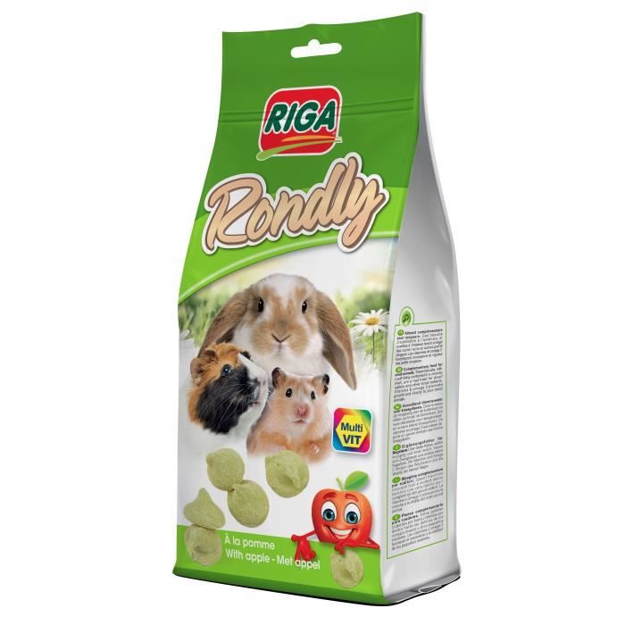 RIGA Friandises Rondly au pomme - 125 g - Pour rongeur