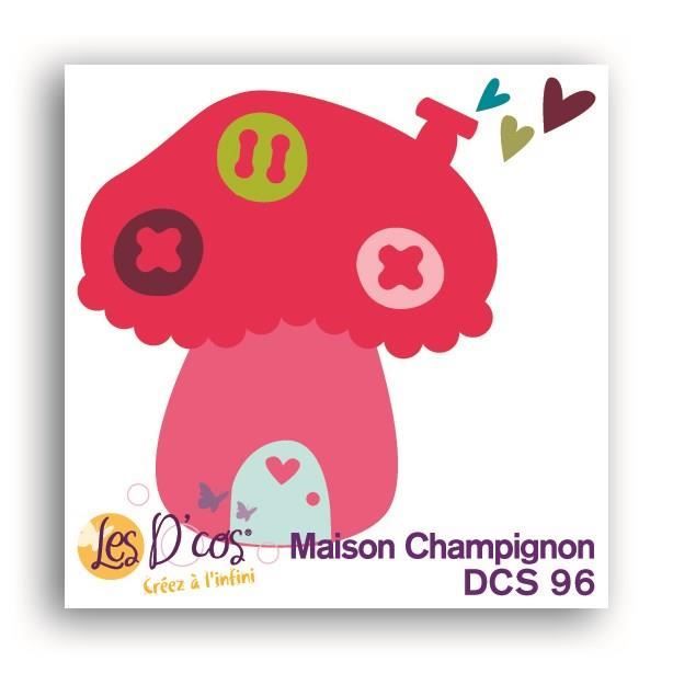 LES D'COS® DE TOGA Die Maison Champignon - Rose et rouge