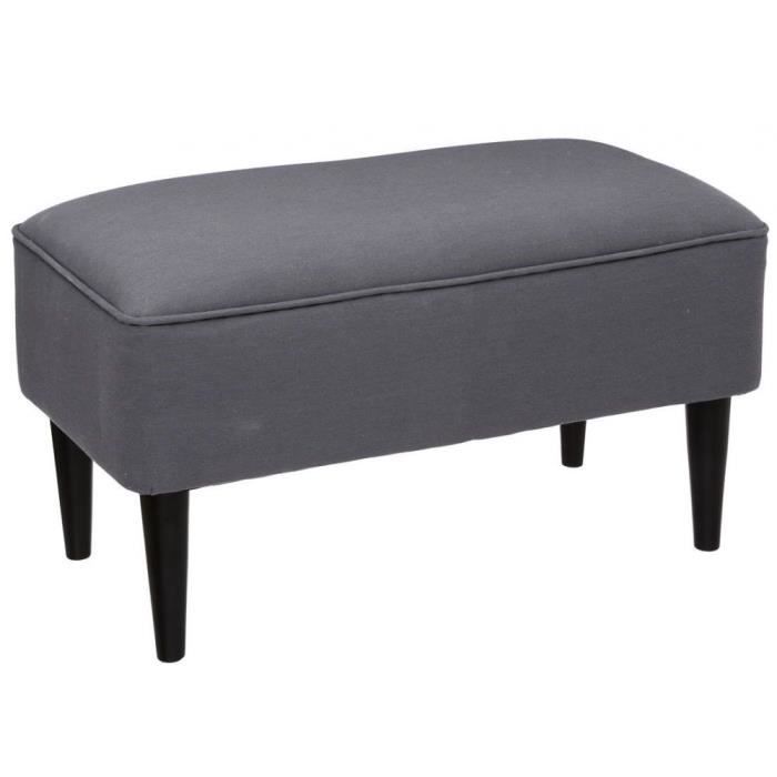 Banc - Bout de lit en tissu gris clair 70x38xH38cm - Achat ...