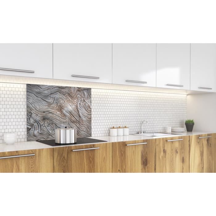 Fond de hotte "Texture arbre" en Panneau1