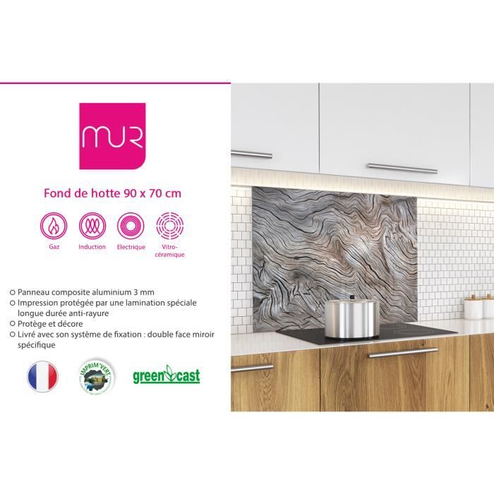 Fond de hotte "Texture arbre" en Panneau3