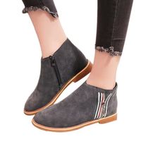 BOTTE Mode Vintage Femmes Bottines Chaussures plates en BOTTE Mode Vintage Femmes Bottines Chaussures plates en