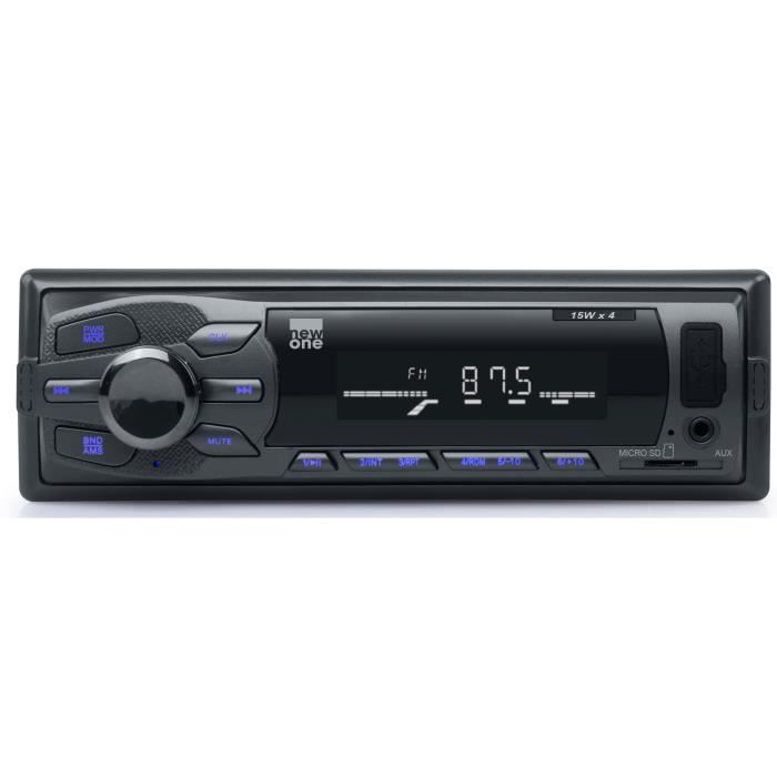 NEW ONE Autoradio AR260 Tuner PLL FM Stéréo USB Lecteur Carte AUX 4 x 15 W