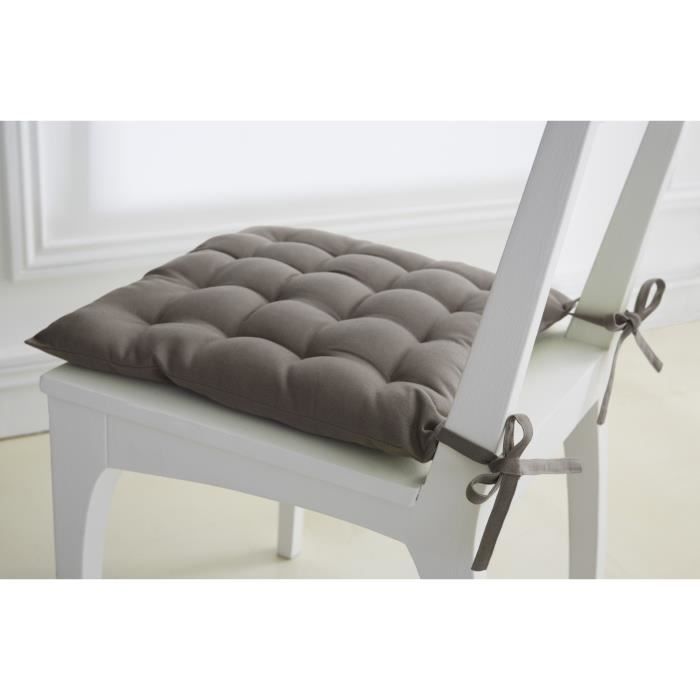TODAY Assise matelassée 40x40cm 100% coton 16 points Mastic