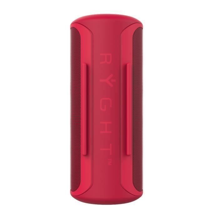 RYGHT JUGGO Enceinte nomade Bluetooth - Résistante à l'eau - 7h d'autonomie - Rouge
