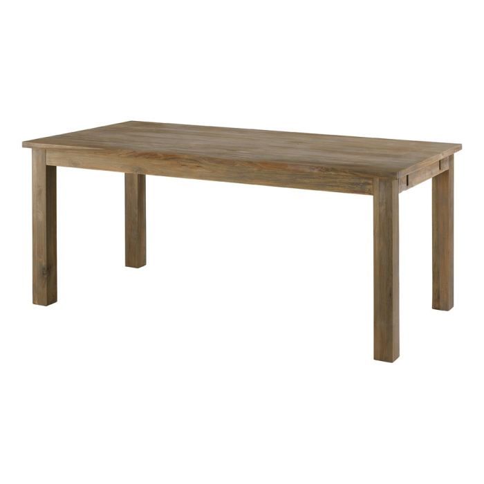 Table En Teck Recyclé Grisé 180cm Avec Allonges Achat