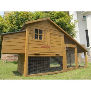 Habrita Foresta Poulailler Très Grande Taille Xxl Haut 204cm 469m2 6 10 Poules Toit Bitumé