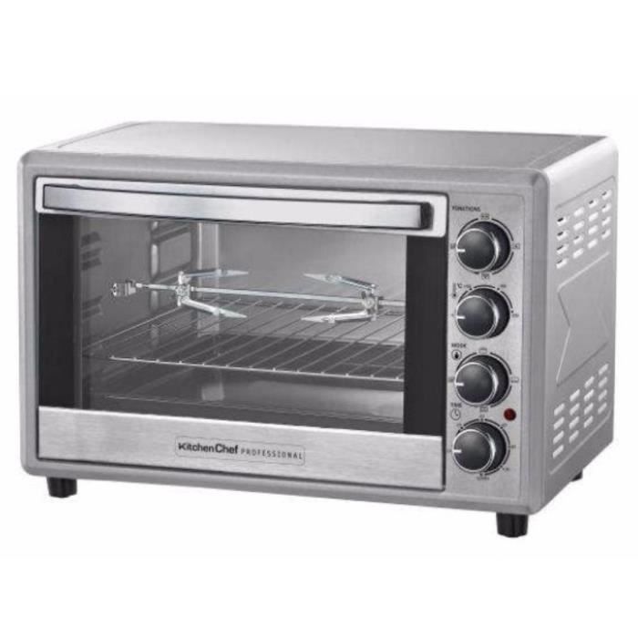 KITCHEN CHEF CZ45BG-RML - Mini four multifonction - 45 L - 2000 W - Chaleur tournante - Inox