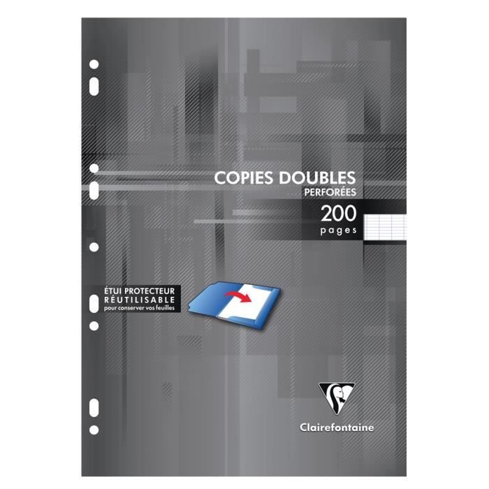 FEUILLE   COPIE DOUBLE Copies doubles blanches perforees 210X297 200