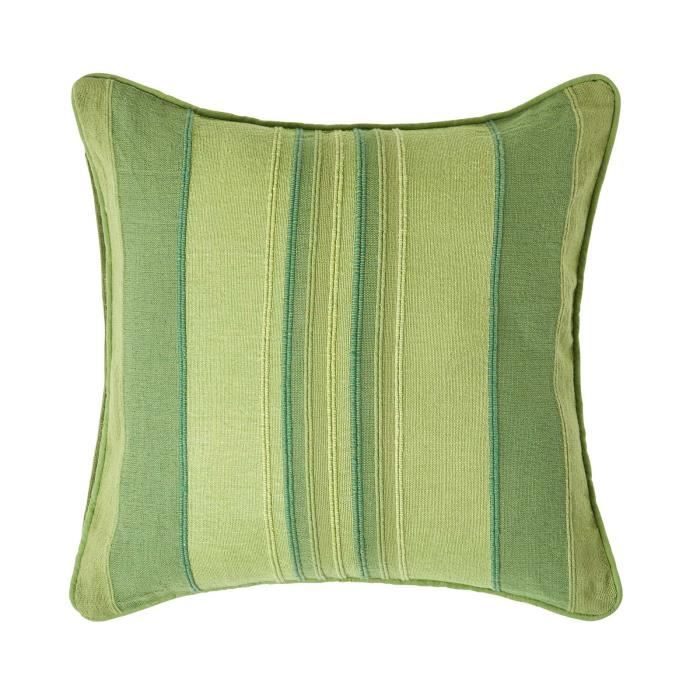 Coussin Déhoussable Rayures Vert 45 x 45 cm - Achat ...