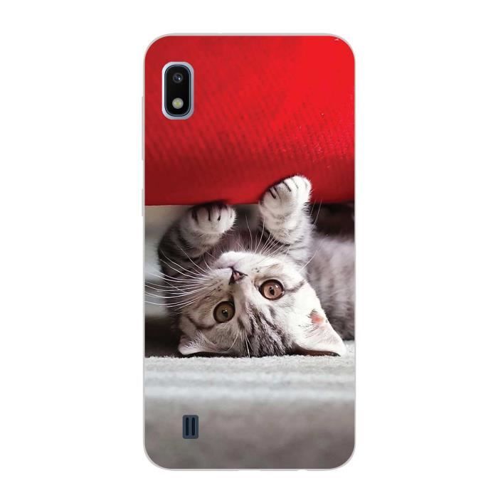 coque telephone samsung a10 avec chat