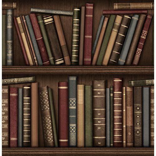 Papier Peint Motif Bibliotheque #4: Brewster FD40545 Papier Peint Motif Bibliothèque Marron Papier Peint Motif Bibliotheque #4: Brewster FD40545 Papier Peint Motif Bibliothèque Marron