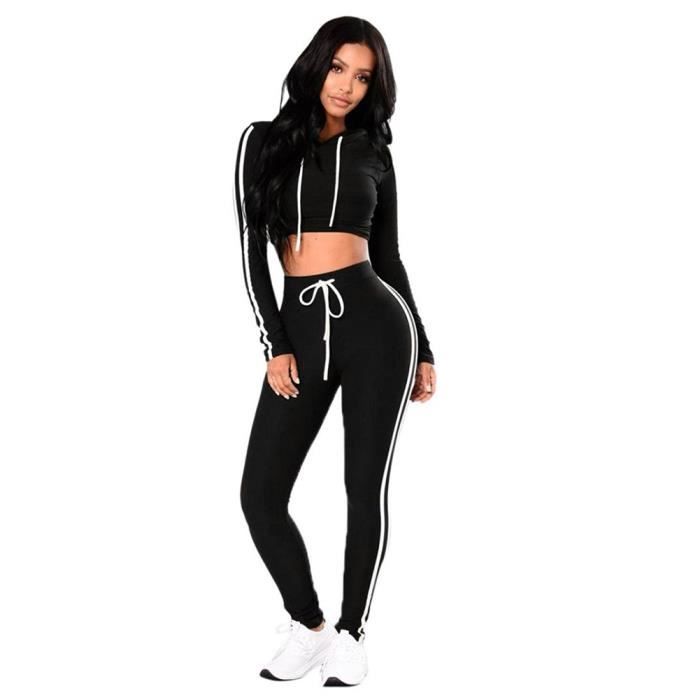 Minetom Femmes Jogging Yoga Survêtement Casual Manches ...