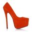 De Taille Stilleto Suede Faux 36 Plate Talon Haute Très Forme Chaussures Donna Orange 3zook2 Cour gfb6yIYv7