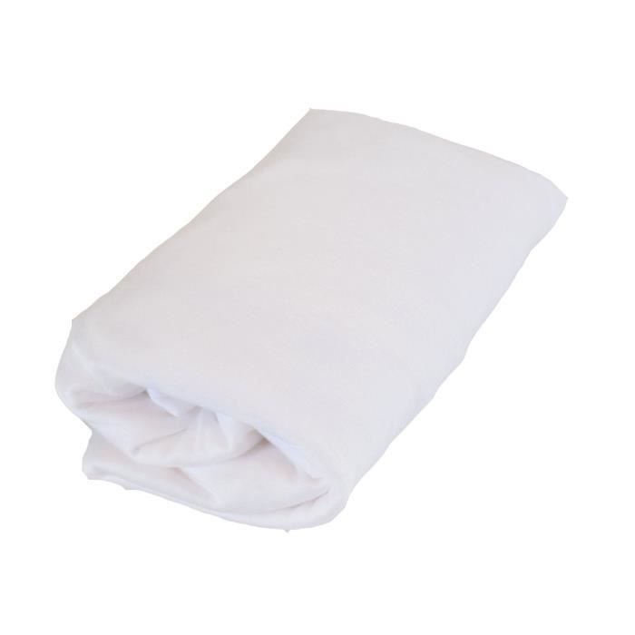 DOUX NID LOT 2 Draps-housse BAMBOU 40x80 cm Blanc