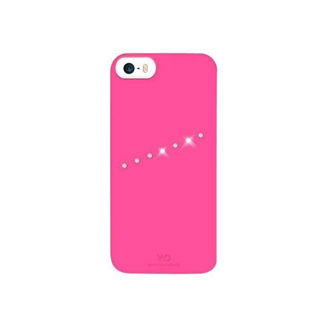 WHITE DIAMONDS COQUE SASH ROSE FLUO SWAROVSKI IPHONE 5/5S