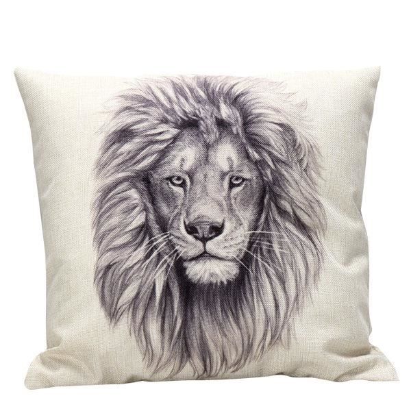 Multicolore Lion Design Housse De Coussin 17/" x 17/" Maison Canapé Décor