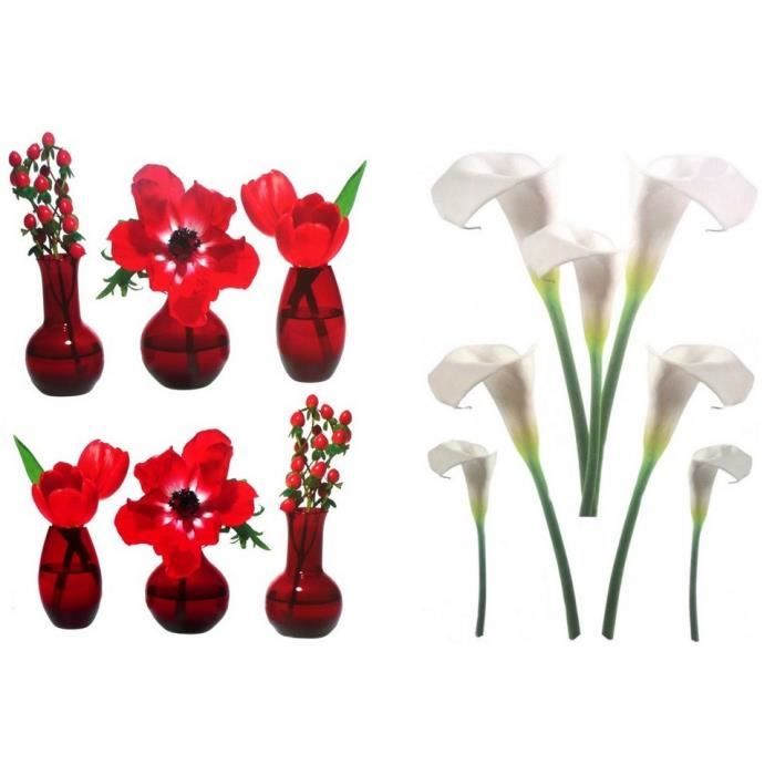 Stickers vase Fleurs + Stickers fleurs de Lys (Duo