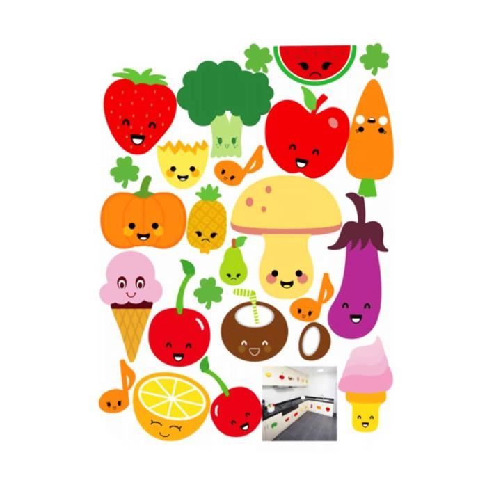 Télécharger gratuitement Images Fruit Legumes Wall Sticker Creative Sticker Mural Cuisine Enfants le plus cool salutations