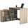 CORNER Bureau d'angle contemporain décor chêne Sha