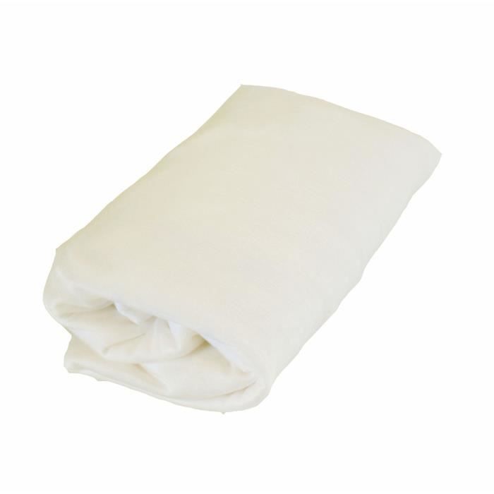 DOUX NID LOT 2 Draps-housse BAMBOU 40x80 cm Ecru