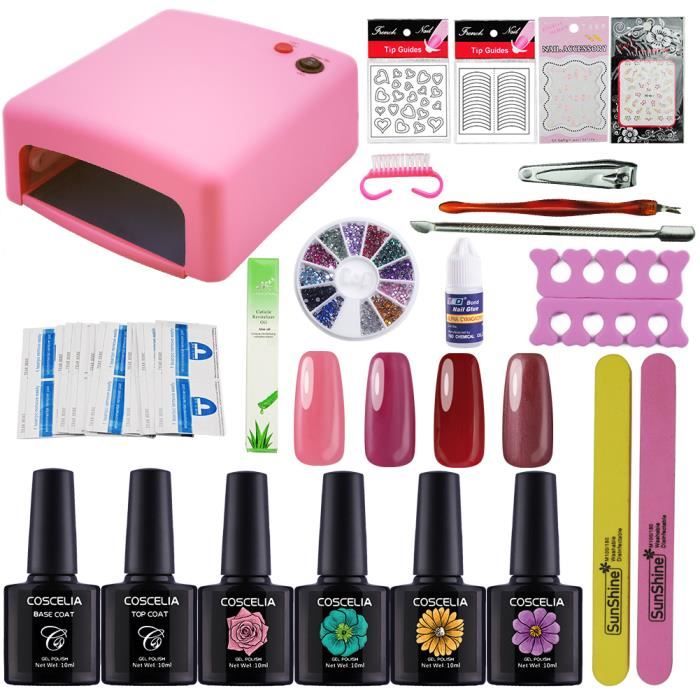 Coscelia 36 W Lampe Uv Pour Ongle Kit Vernis Semi Permanent