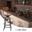 Pieds Vintage Dossier Tabouret Bar 4 Bois Haut De Et Avec Fer 54ALcjq3R