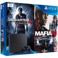 CONSOLE PS4 Nouvelle PS4 Slim 1 To + 2 Jeux : Uncharted 4 : A CONSOLE PS4 Nouvelle PS4 Slim 1 To + 2 Jeux : Uncharted 4 : A