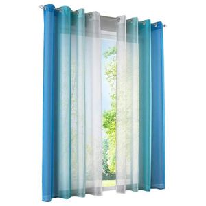 RIDEAU 2Pcs Rideau Voilage LxH-140x145cm Dégradé de Coule